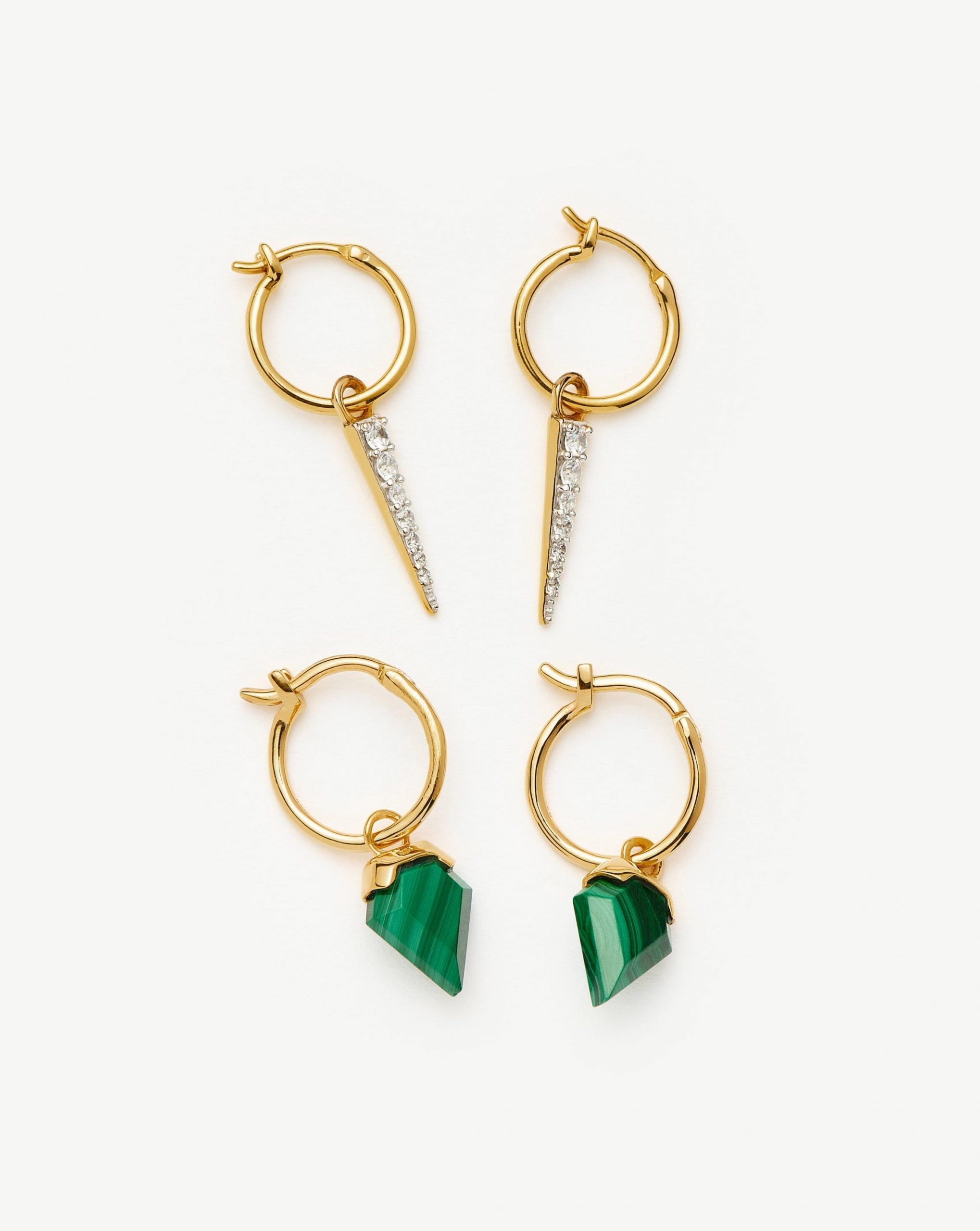 Missoma The Turn on the Charm Earring Set | 18ct Gold Vermeil
