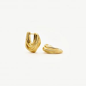 Missoma MARKGONG Draped Hoop Earrings | 18ct Gold Plated