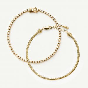 Missoma The Meet Your Match Bracelet Set | 18ct Gold Vermeil/18ct Gold Plated