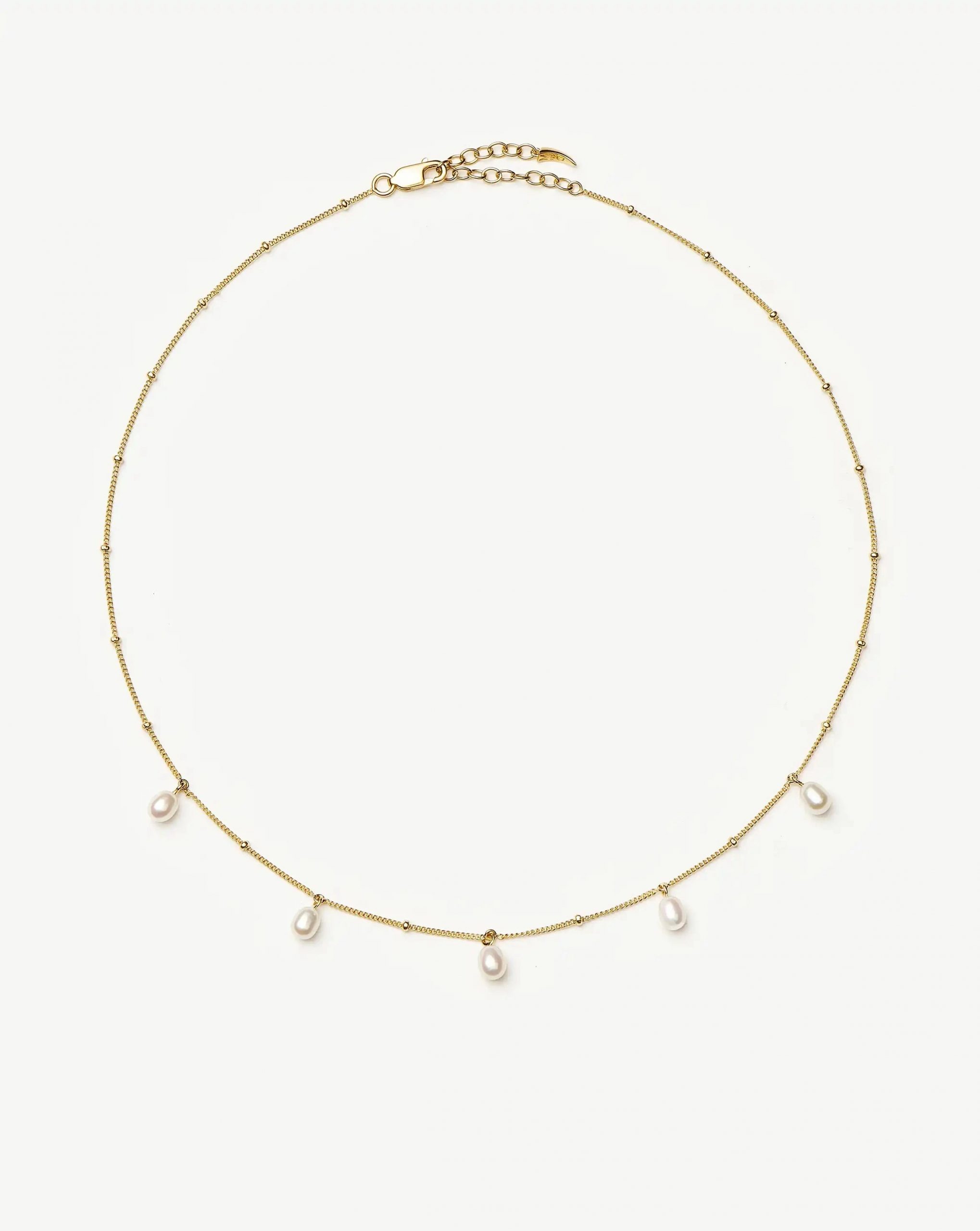 Missoma Pearl Baya Baroque Chain Choker | 18ct Gold Vermeil/Pearl