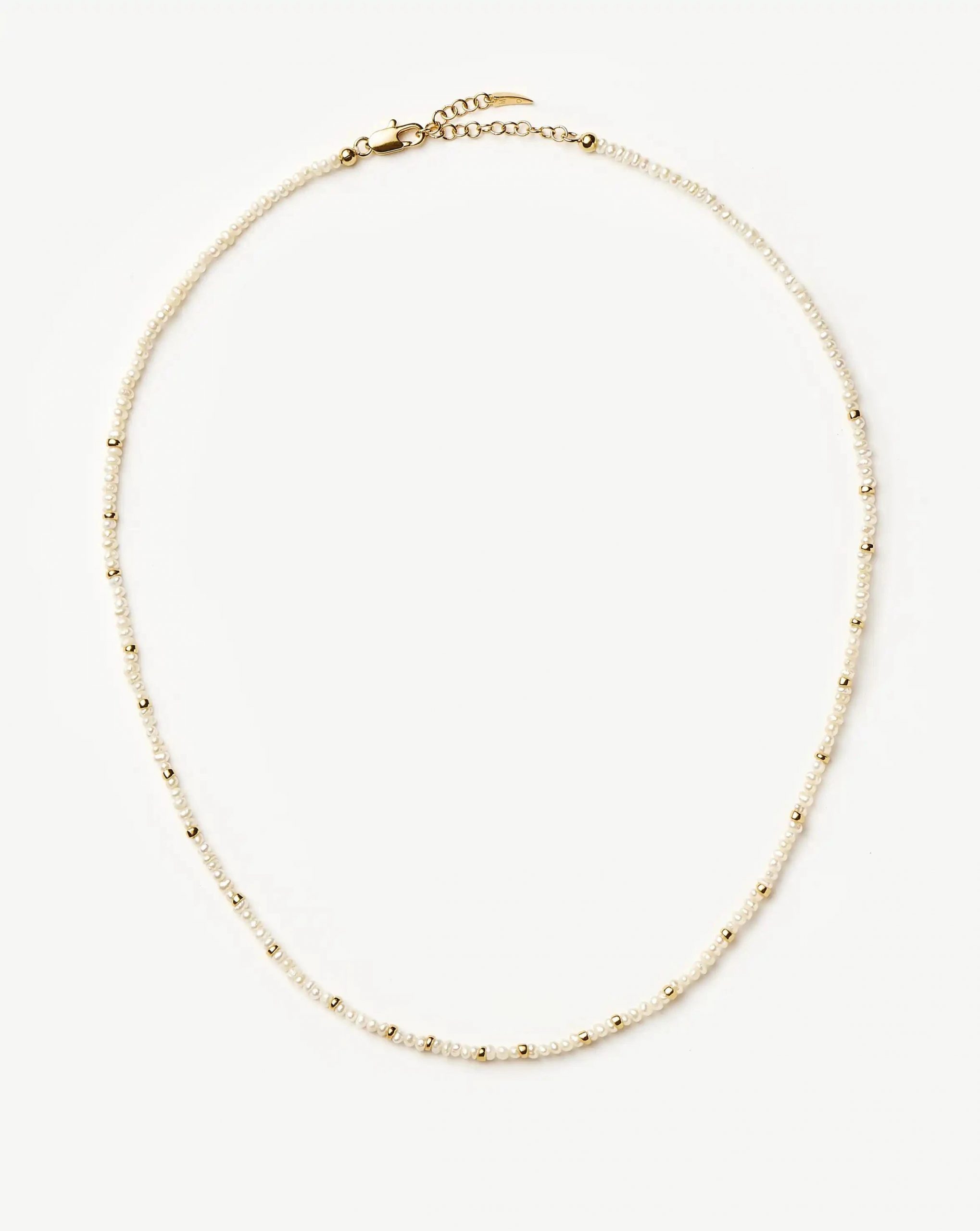 Missoma Micro Pearl Beaded Necklace | 18ct Gold Plated/Pearl