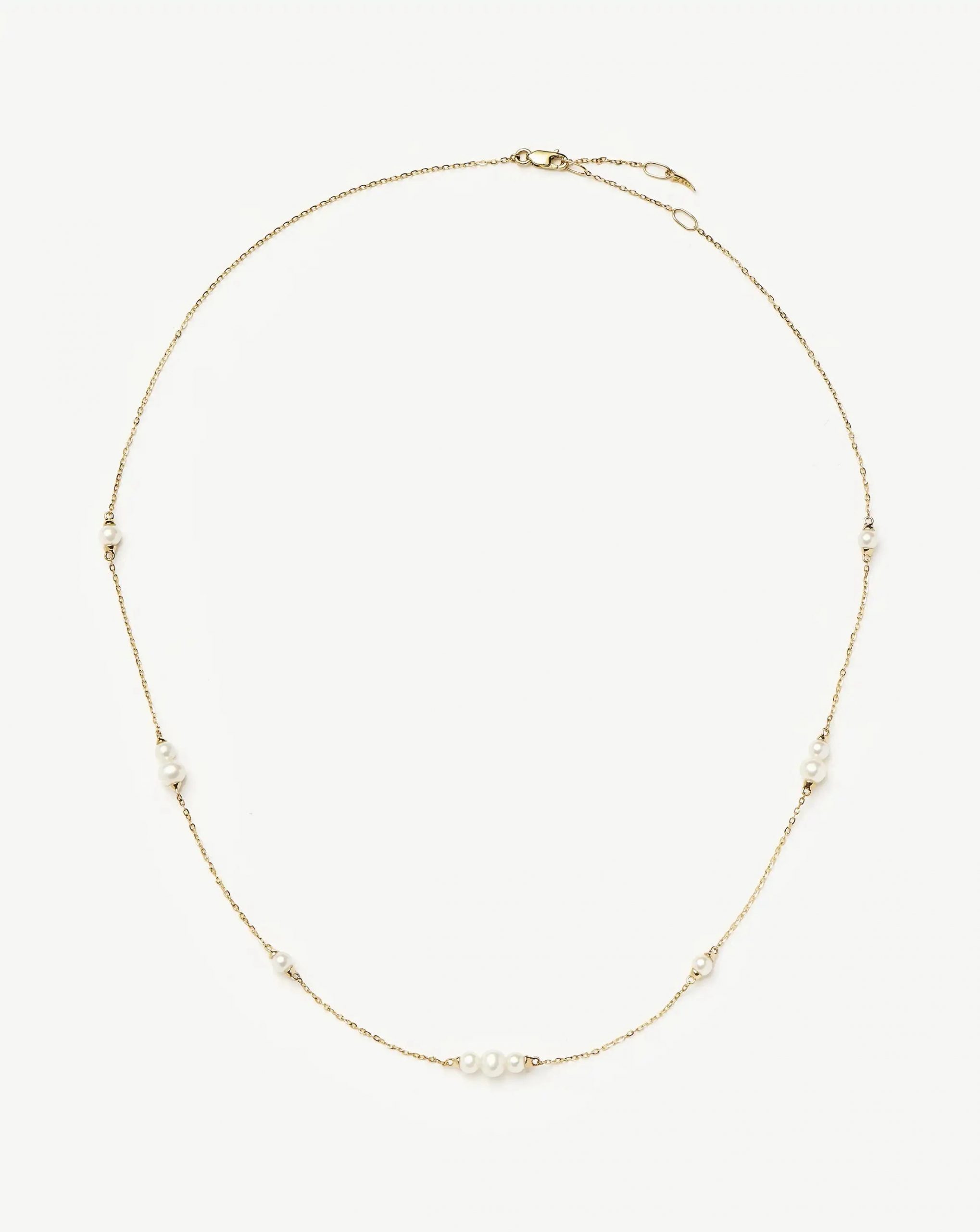 Missoma Solid Gold Pearl Chain Necklace | 14ct Solid Gold/Pearl