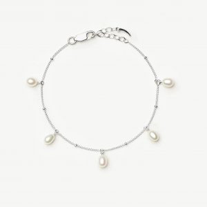 Missoma Pearl Baya Baroque Chain Bracelet | Sterling Silver/Pearl
