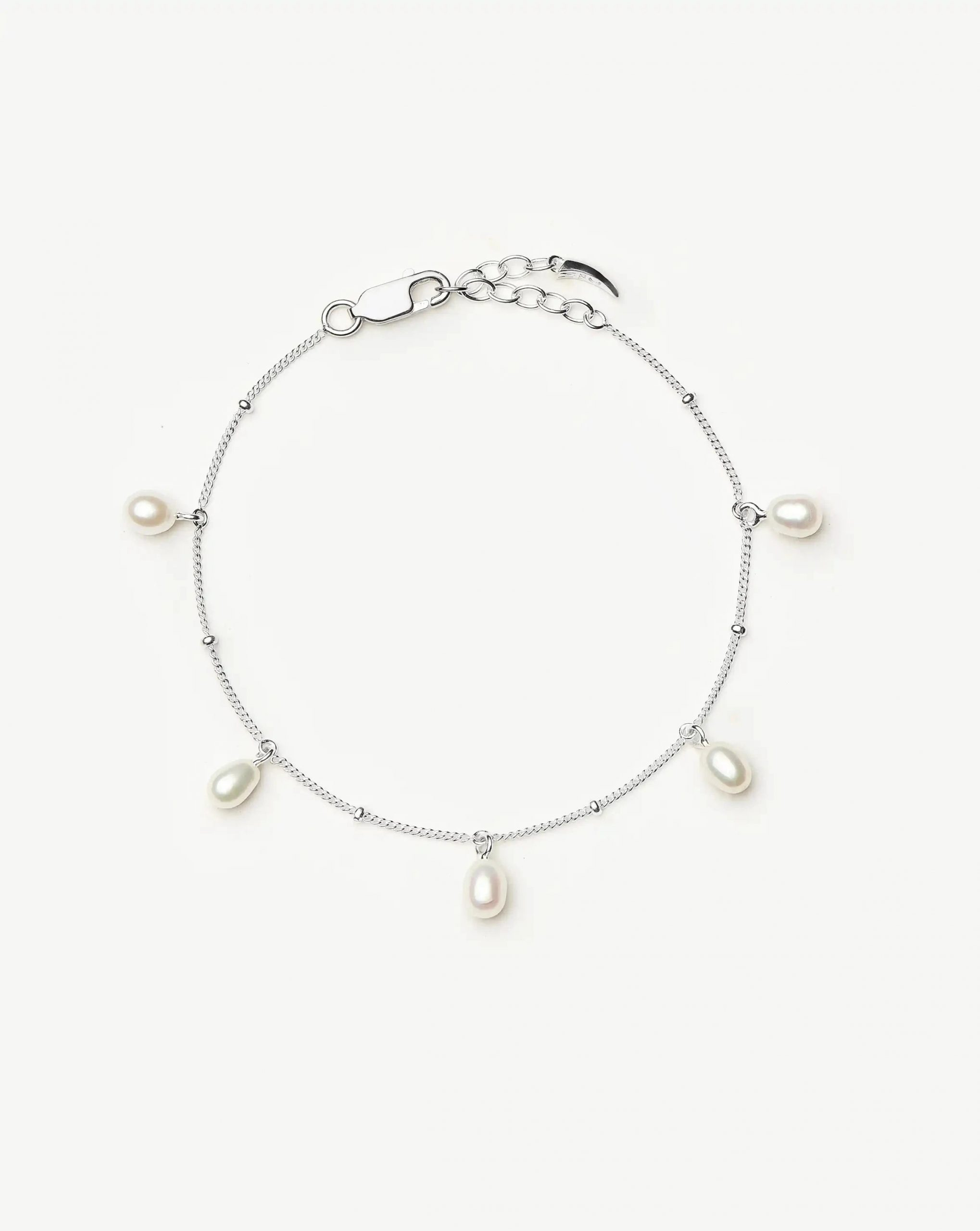 Missoma Pearl Baya Baroque Chain Bracelet | Sterling Silver/Pearl