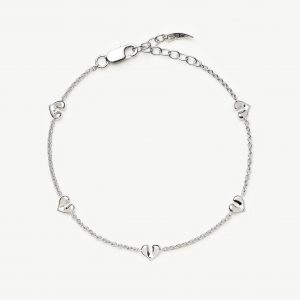 Missoma Molten Heart Mini Charm Bracelet | Sterling Silver
