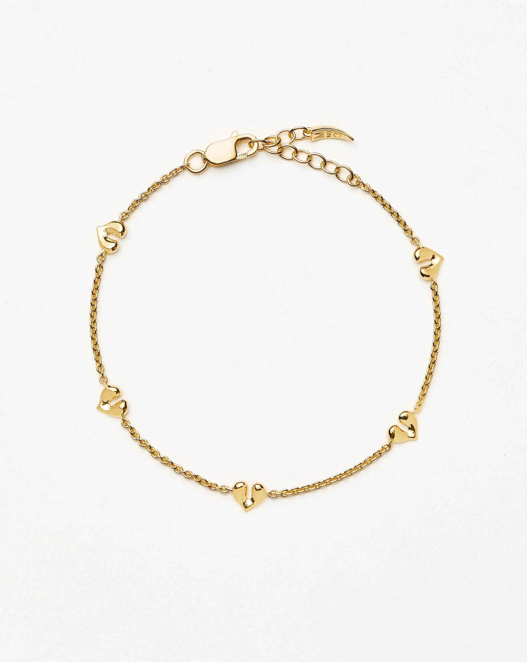 Missoma Molten Heart Mini Charm Bracelet | 18ct Gold Vermeil