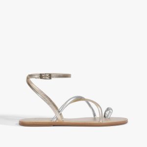Schutz Shoes Valeria Leather Flat Sandal