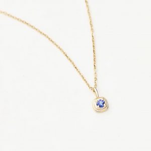 Missoma Solid Gold December Birthstone Pendant Necklace | 14ct Solid Gold/Tanzanite