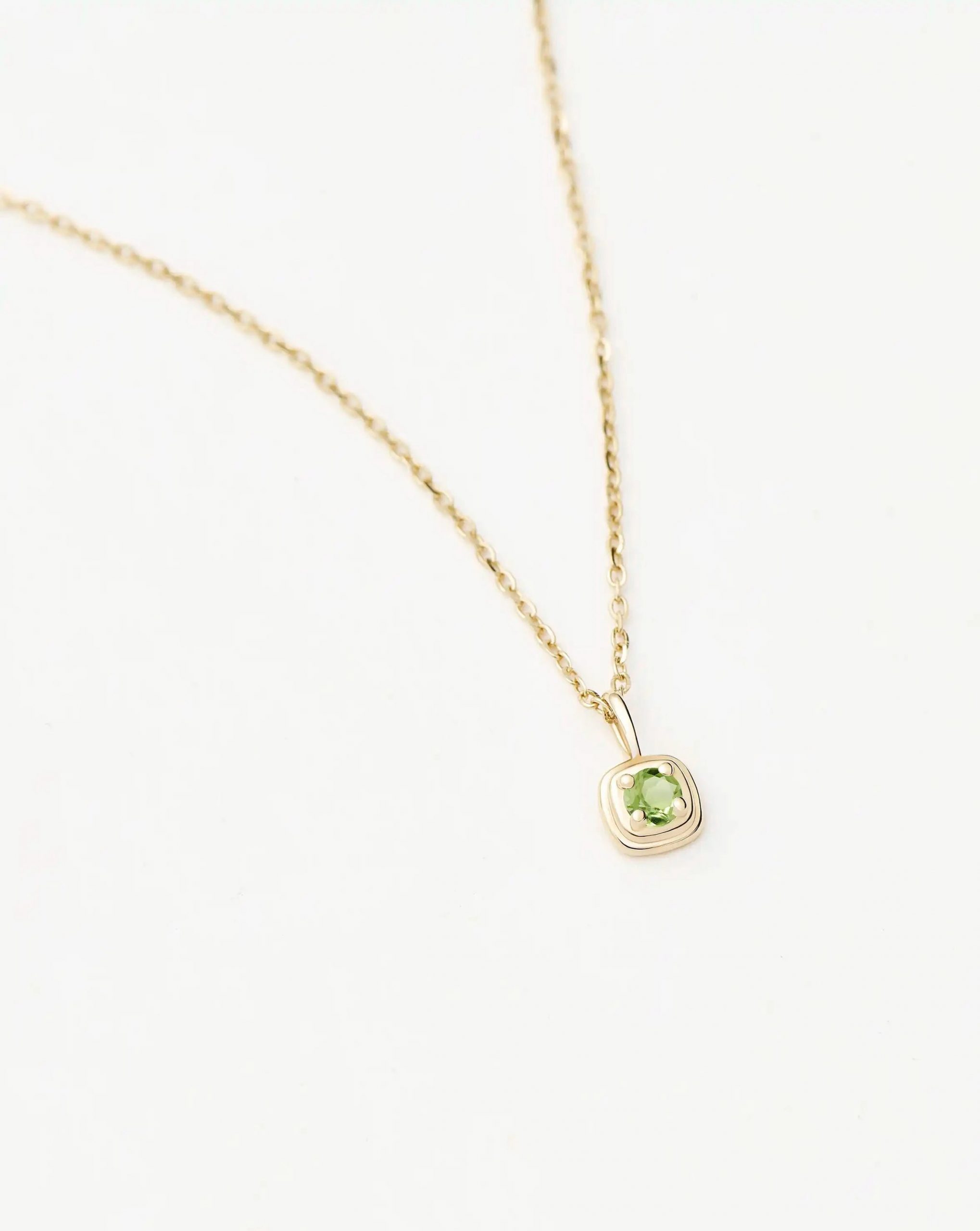 Missoma Solid Gold August Birthstone Pendant Necklace | 14ct Solid Gold/Peridot