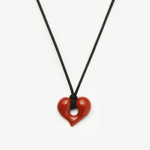 Missoma Molten Heart Jasper Pendant Cord Necklace