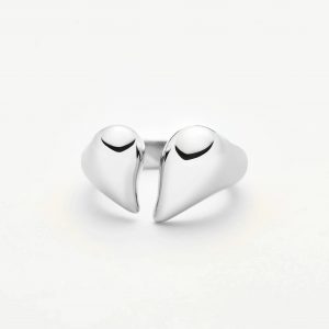 Missoma Molten Heart Statement Ring | Silver Plated
