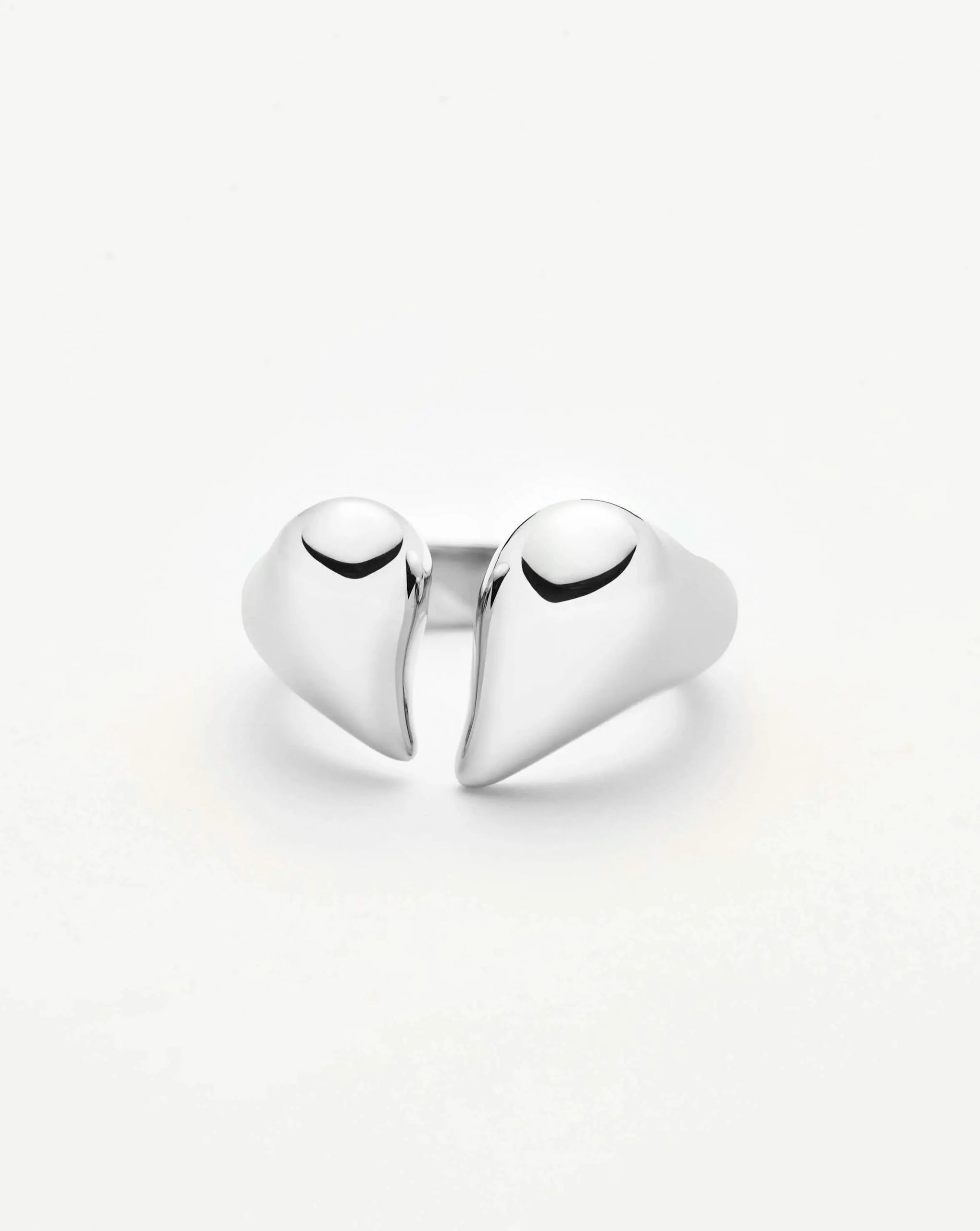 Missoma Molten Heart Statement Ring | Silver Plated