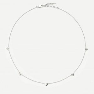 Missoma Molten Heart Mini Charm Choker | Sterling Silver