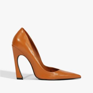 Schutz Shoes Lexi High Sculptural Brown Pump