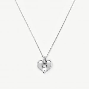 Missoma Molten Heart Pendant Necklace | Silver Plated