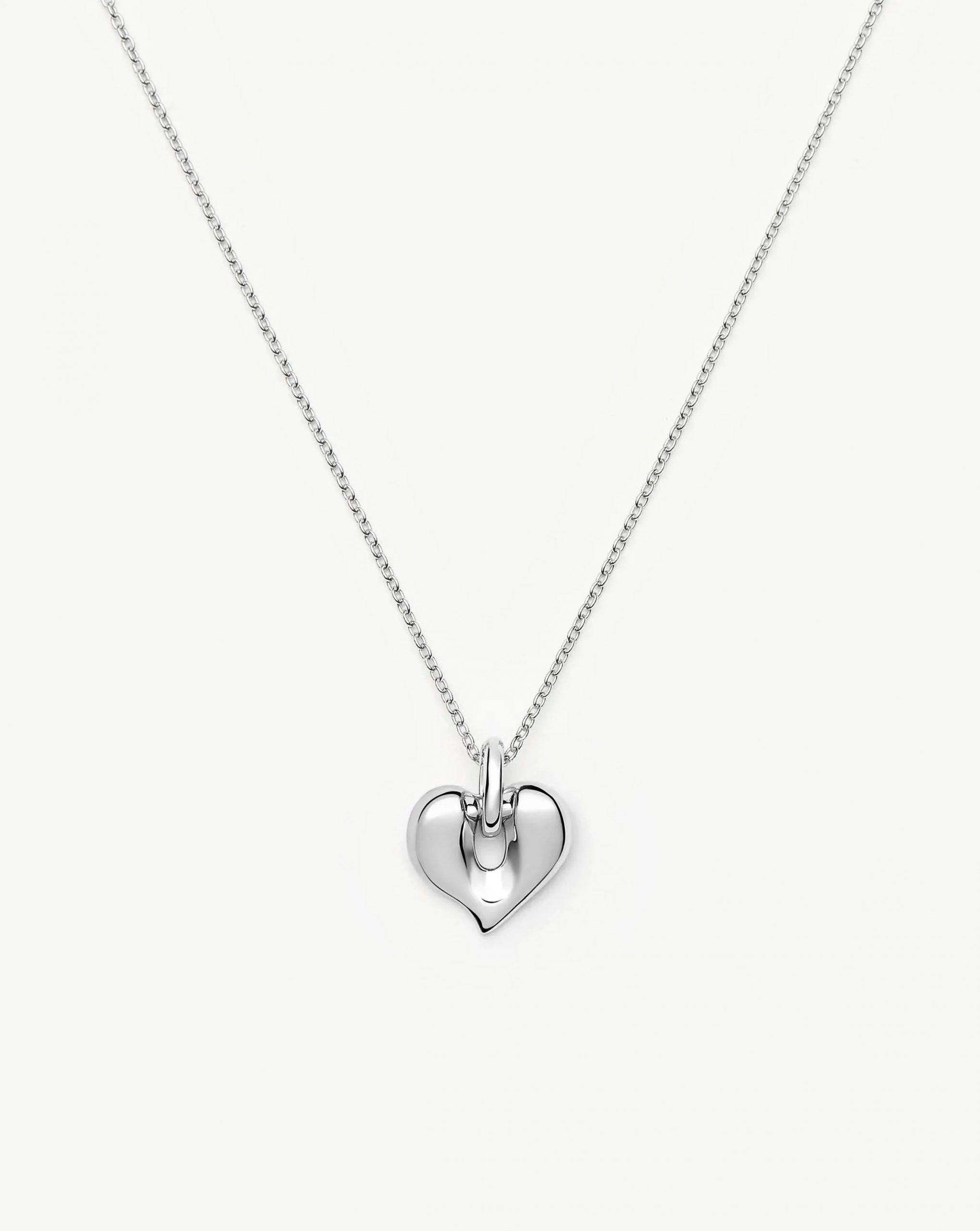 Missoma Molten Heart Pendant Necklace | Silver Plated