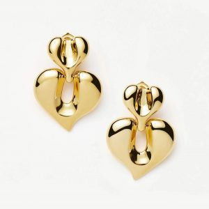 Missoma Molten Heart Statement Earrings | 18ct Gold Plated