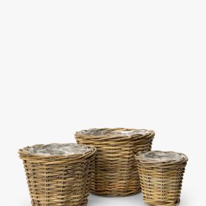 McGee & Co Tapered Basket Planters (Set of 3)