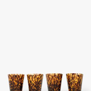 McGee & Co Tortoise Double Old Fashion Glasses (Set of 4)