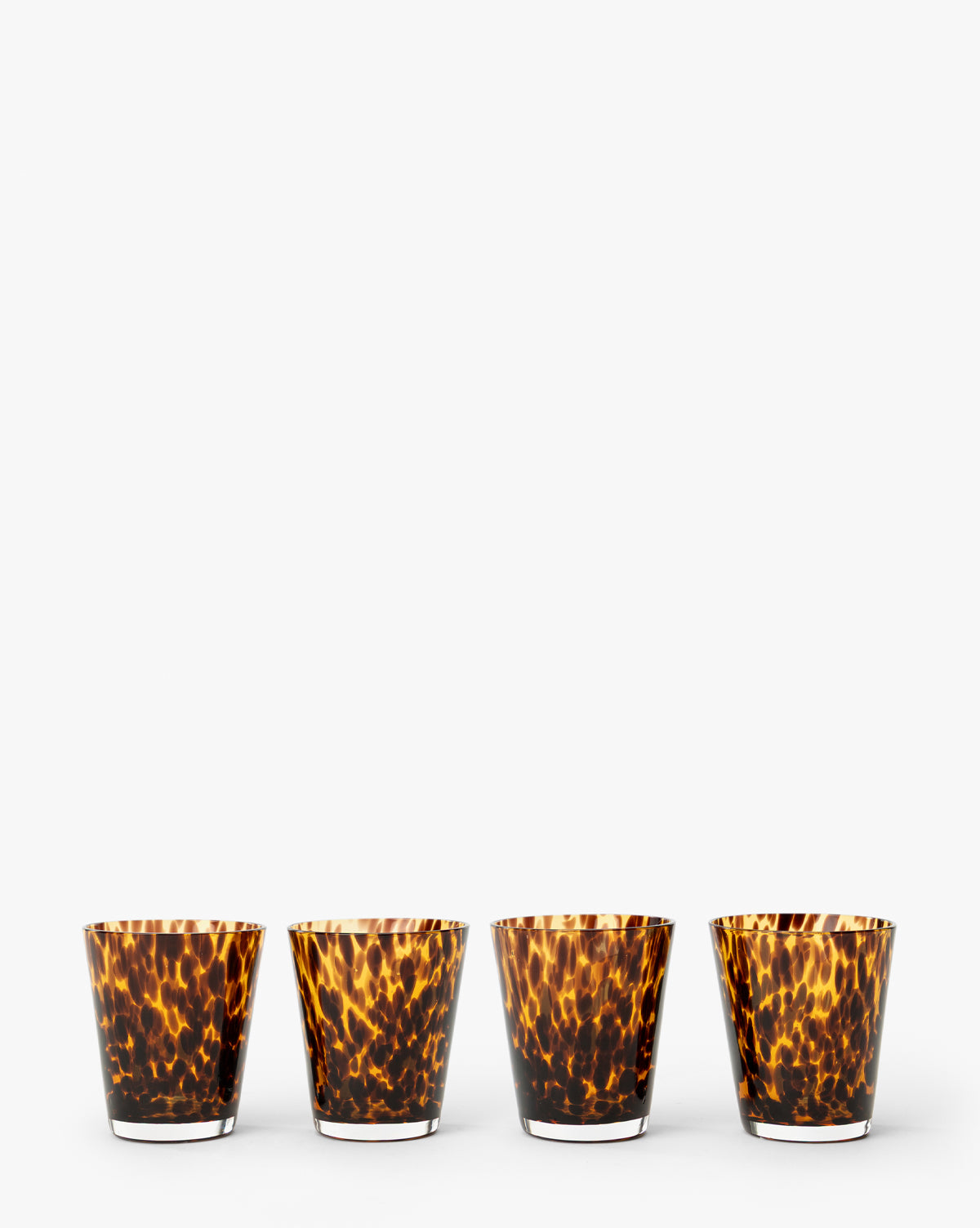 McGee & Co Tortoise Double Old Fashion Glasses (Set of 4)