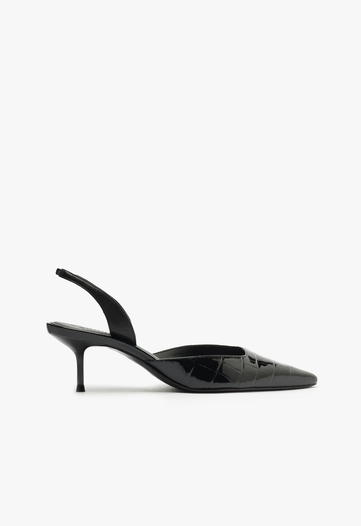 Schutz Shoes Paola Mid Stiletto Black Pump