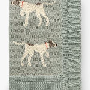 McGee & Co Puppy Knit Cotton Blanket