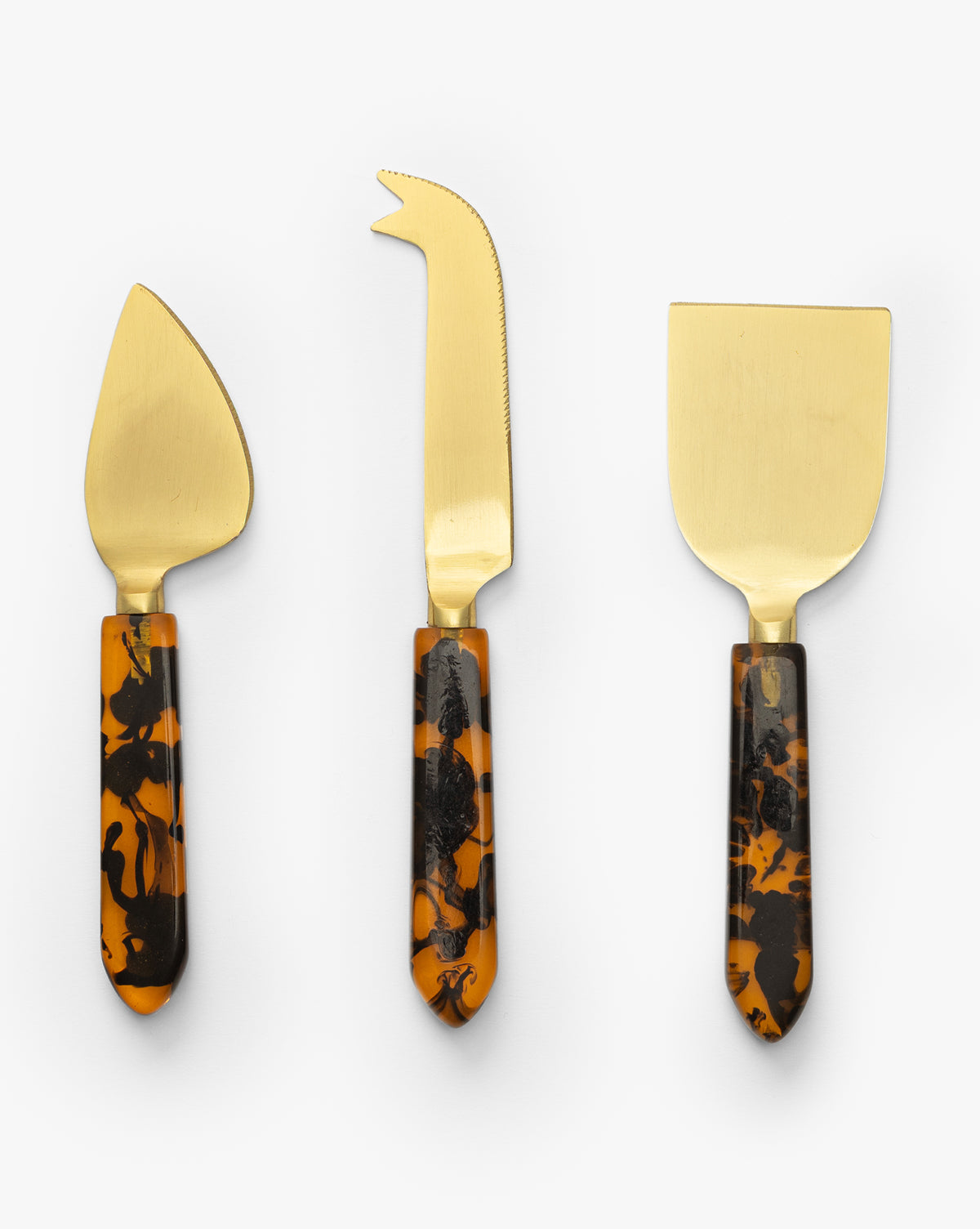 McGee & Co Tortoise Cheese Knives in Gift Box (Set of 3)