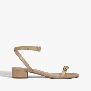 Schutz Shoes Aurora Mid Block Leather Sandal