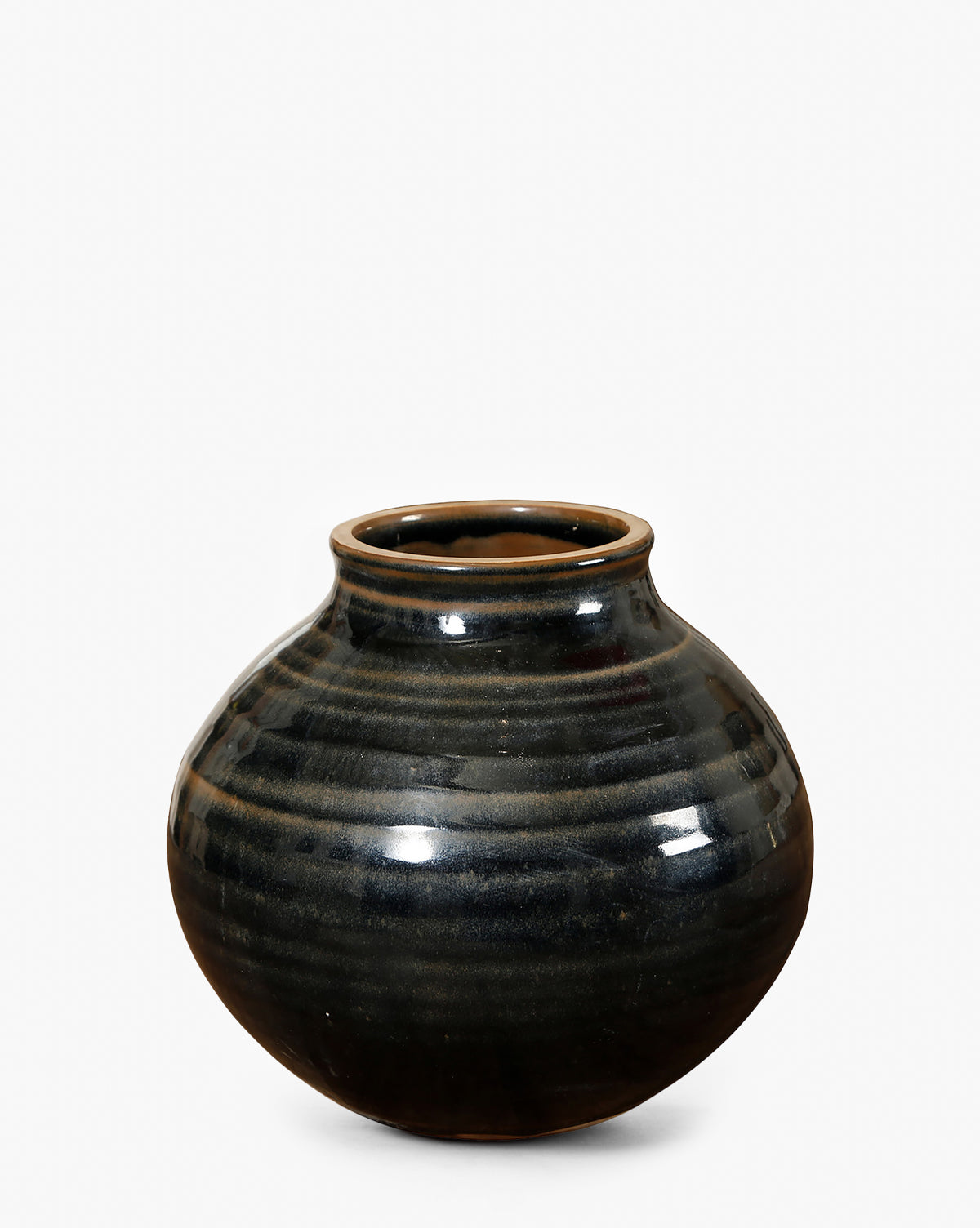 McGee & Co Obsidian Glazed Vase