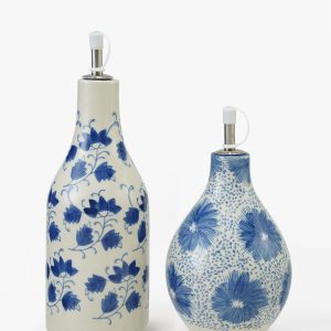 McGee & Co Floral Oil Cruets (Set of 2)