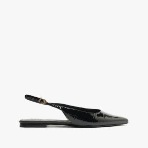 Schutz Shoes Paola Black Leather Flat