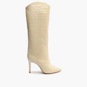 Schutz Shoes Maryana Crocodile-Embossed Leather Boot