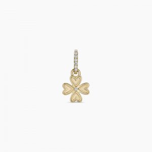 Gorjana 14K Diamond Clover Charm