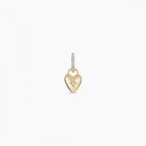 Gorjana 14K Diamond Petite Heart Charm