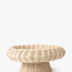 McGee & Co Hand-Woven Rattan Pedestal Bowl