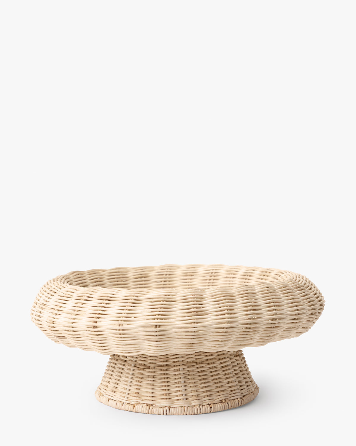 McGee & Co Hand-Woven Rattan Pedestal Bowl