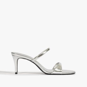 Schutz Shoes Jessica Mid Mule Metallic Sandal