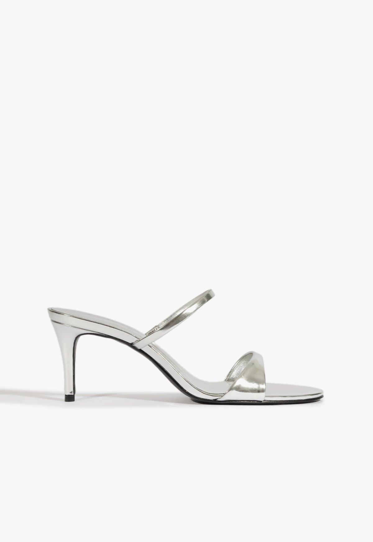 Schutz Shoes Jessica Mid Mule Metallic Sandal