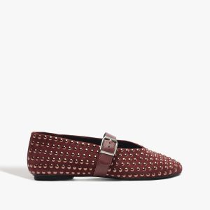 Schutz Shoes Eiza Shine Suede Flat