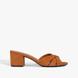 Schutz Shoes Keefa Block Mule Suede Sandal