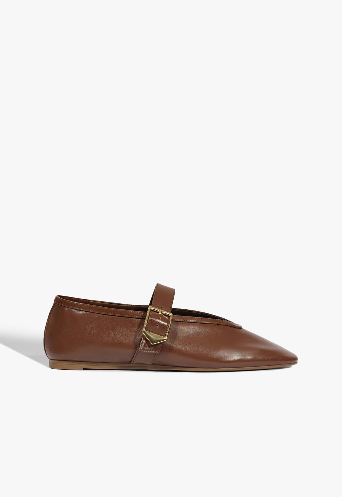 Schutz Shoes Vick Buckle Leather Ballet Flat