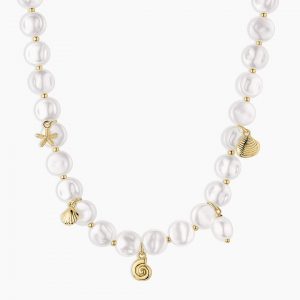 Gorjana Reese Pearl Mini Charm Necklace