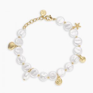 Gorjana Reese Pearl Mini Charm Bracelet