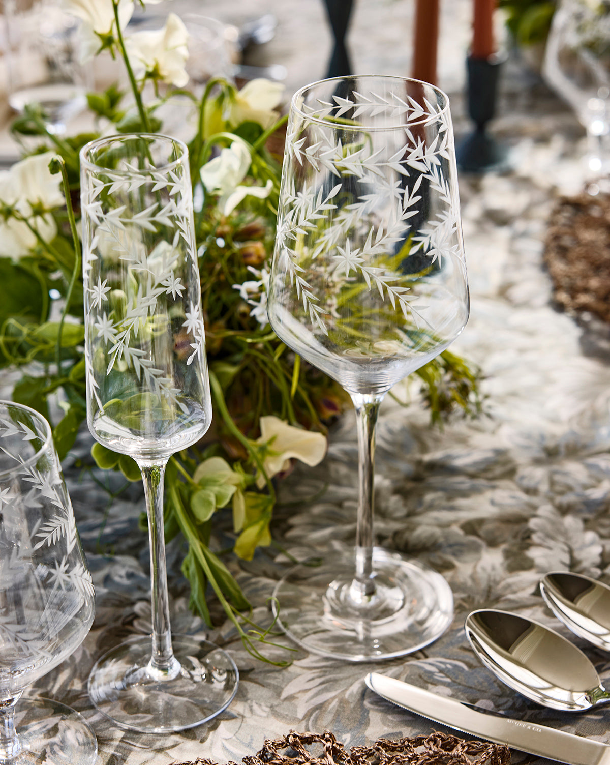 McGee & Co Etched Champagne Flute (Set of 4)