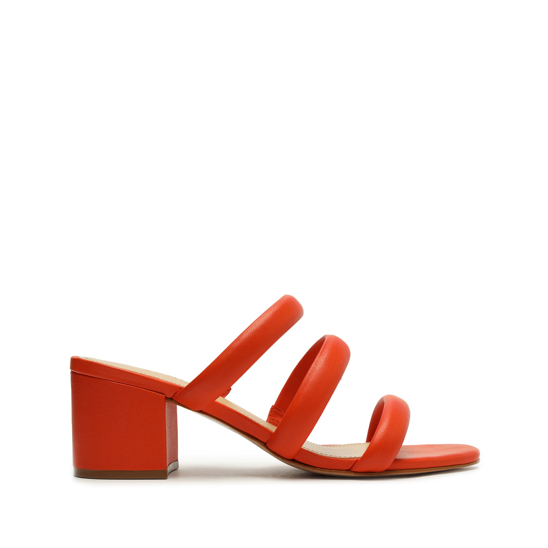Schutz Shoes Olly Mid Block Nappa Leather Sandal