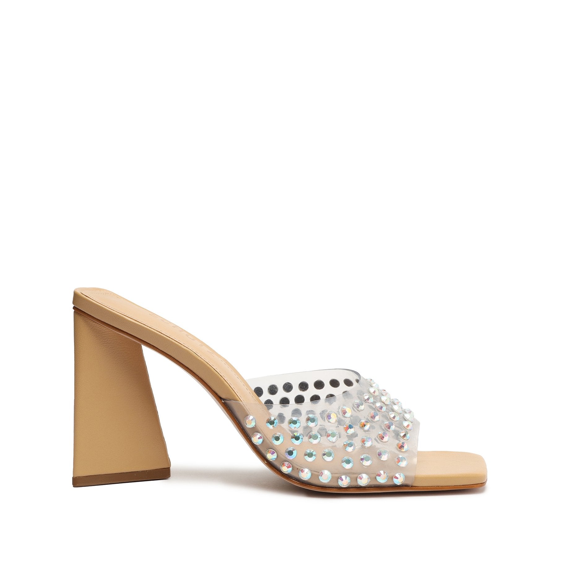 Schutz Shoes Lizah Crystal Vinyl Sandal