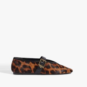 Schutz Shoes Vick Buckle Calf Hair Ballet Flat