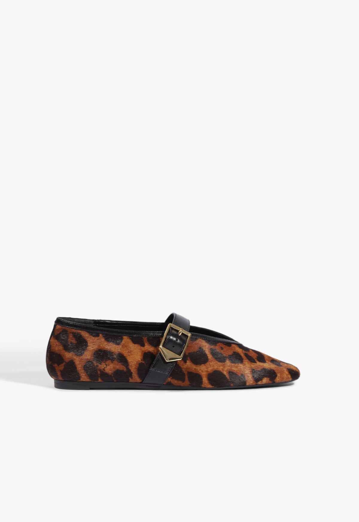 Schutz Shoes Vick Buckle Calf Hair Ballet Flat