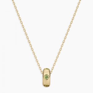 Gorjana 14K Gold Birthstone Halo Charm Necklace