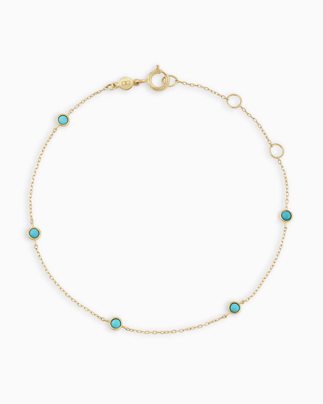 Gorjana 14K Gold Classic Five Turquoise Bracelet